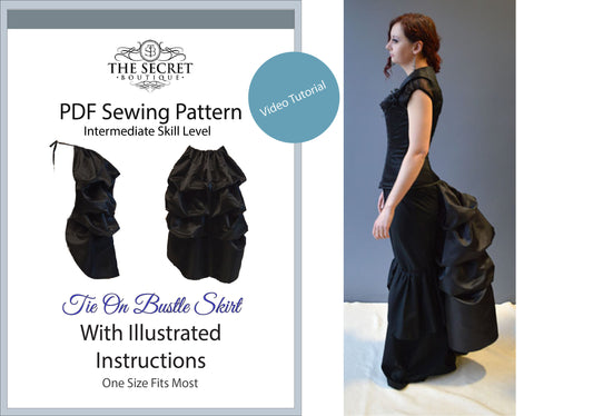 Digital Download Sewing Pattern Tie-On Bustle