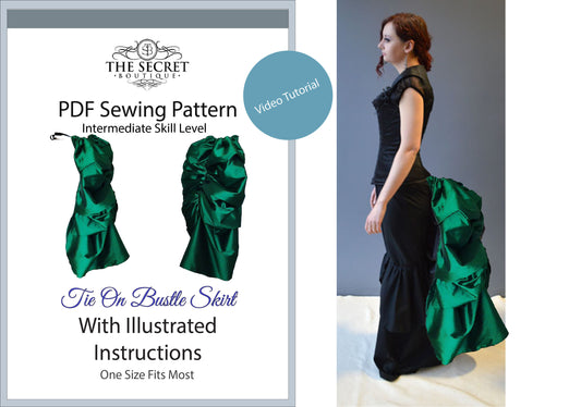 Digital Download Sewing Pattern Tie-On Bustle
