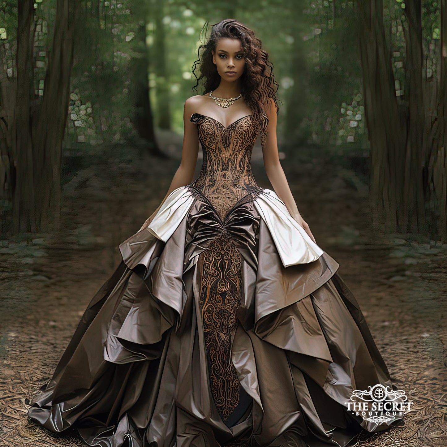 Copper and Black Steampunk Wedding Gown Copper and Black Steampunk Wedding Gown