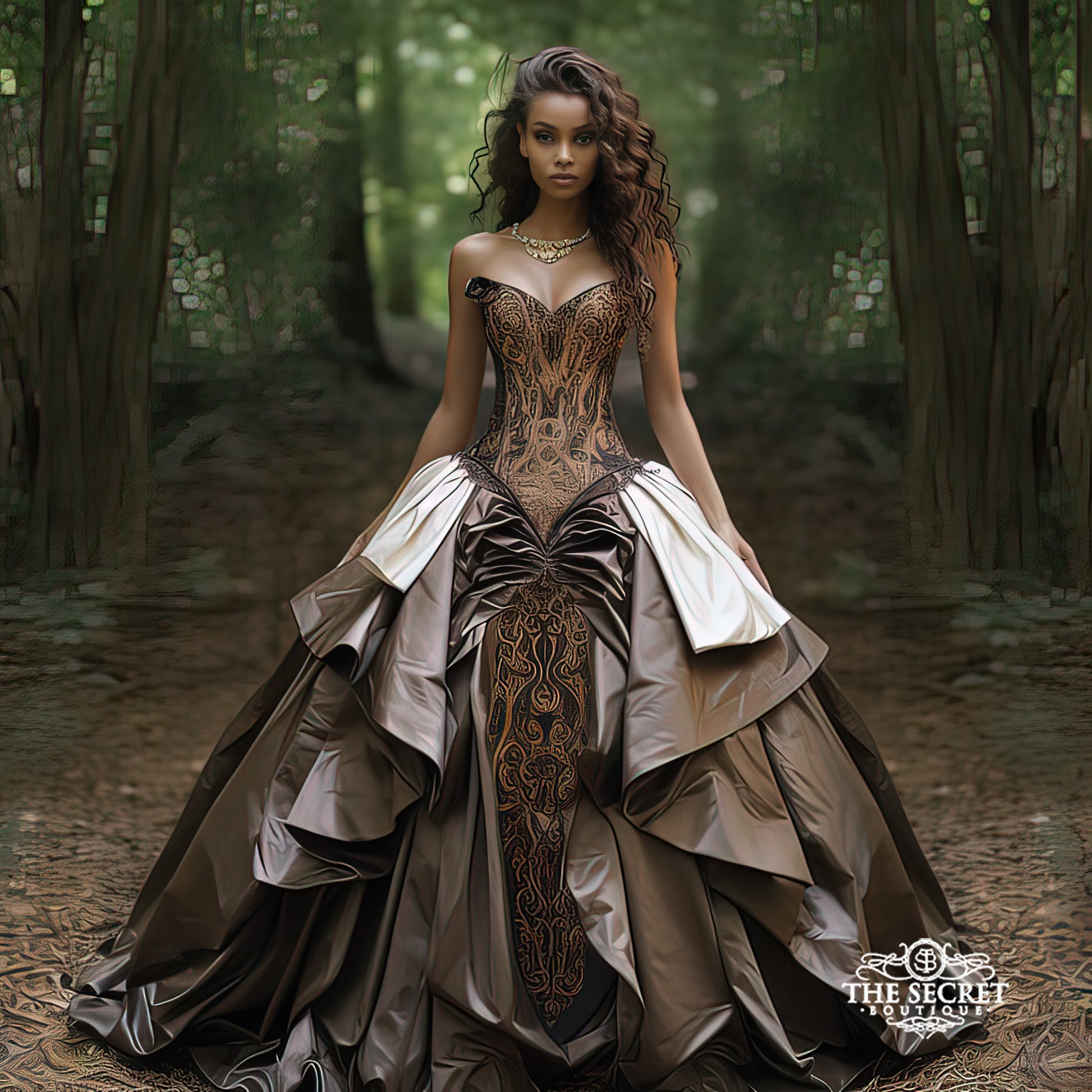Copper and Black Steampunk Wedding Gown Copper and Black Steampunk Wedding Gown